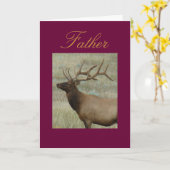 E9ベルベットの頭と肩のブルエルク カード (黄色い花)