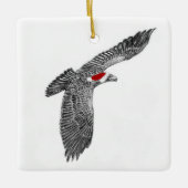 E9新しいライフイーグルクリスマスオーナメント セラミックオーナメント (正面)