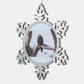 E9雪片 スノーフレークピューターオーナメント (右)