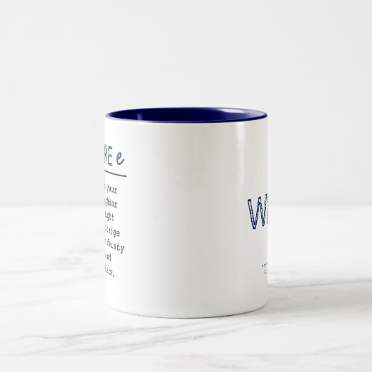 E -おもしろいな先生のマグの前のI ツートーンマグカップ (中央)