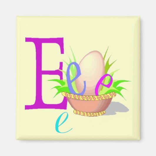 E – アルファベットマグネット マグネット (正面)