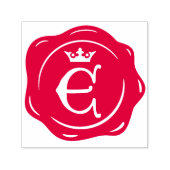 E -アンティークワックスシールゴシック王冠イニシャル文字 セルフインキングスタンプ (デザイン)