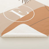 E -イニシャルモノグラムレターE抽象デザイン シェルパブランケット (3/4)