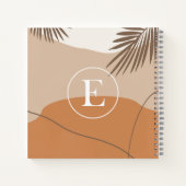 E -イニシャルモノグラムレターE抽象デザイン ノートブック (裏面)