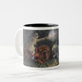 、E.ダンカンによってaquatinted立て、渡して下さい ツートーンマグカップ (正面左)