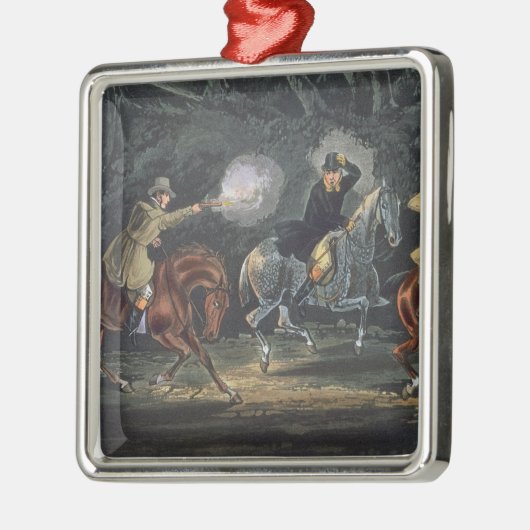 、E.ダンカンによってaquatinted立て、渡して下さい メタルオーナメント (左)