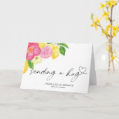 E.ハグ検疫を恋しく思送る カード (黄色い花)