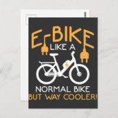 E – バイクサイクリングウェクールイバイク電おもしろい気バイク ポストカード (正面/裏面)