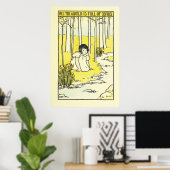 E.リチャードソンヴィンテージイラストレーションかわいい女の子 ポスター (ホームオフィス)