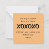 E.抱き締めとキス ノートカード (正面)