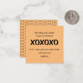 E.抱き締めとキス ノートカード (正面/裏面インサイチュ)