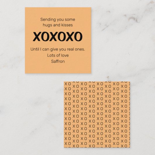 E.抱き締めとキス ノートカード (正面/裏面)