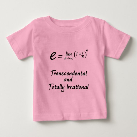 e – 超越的で全く非合理的 ベビーTシャツ (正面)