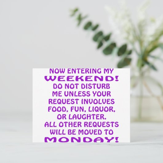 E.週末に入る ポストカード (スタンド正面)