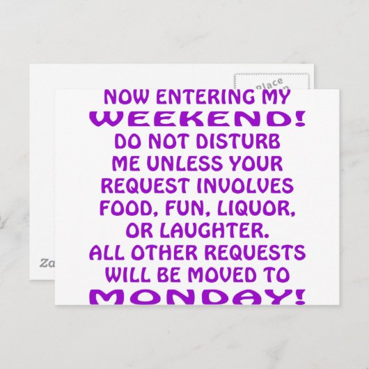 E.週末に入る ポストカード (正面/裏面)