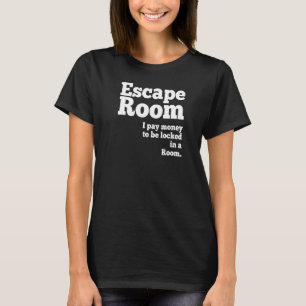 E.部屋に鍵をかけるための費用を払う脱出ルーム Tシャツ