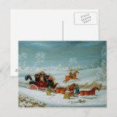 E.雪の中のメール・コーチ ポストカード (正面/裏面)