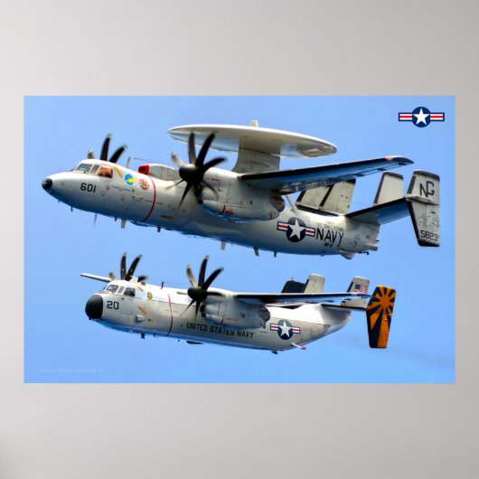 E-2CホーキーとC-2グレイハウンド ポスター (正面)