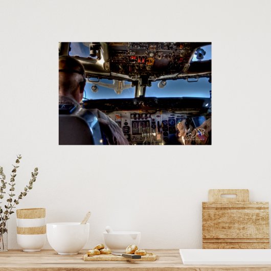 E-3 AWACS HDR空気給油 ポスター (キッチン)