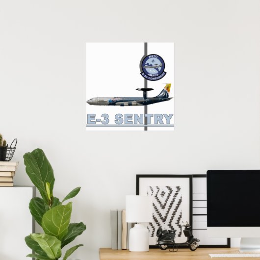 E-3 Sentry Print ポスター (ホームオフィス)