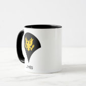 E-4スペシャリスト米国陸軍ランク マグカップ (正面左)