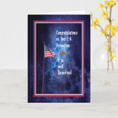 E-4青への陸軍プロモーション(旗あり) カード (黄色い花)