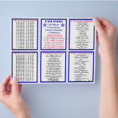 E-8** 米国 / メトリック変換ポケットパンフレット チラシ (手)