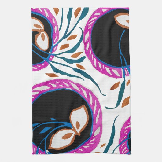 E. A. Séguy Art Nouveau , Botanical Pattern キッチンタオル (縦)