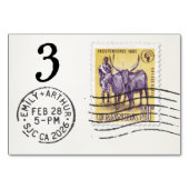 E&A Wedding Reception Table Card 3 Uganda テーブルナンバー (正面)