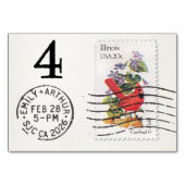 E&A Wedding Reception Table Card 4 Il Cardinal テーブルナンバー (正面)