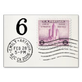 E&A Wedding Reception Table Card 6 Chicago テーブルナンバー (正面)