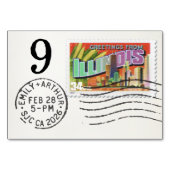 E&A Wedding Reception Table Card 9 Illinois テーブルナンバー (正面)