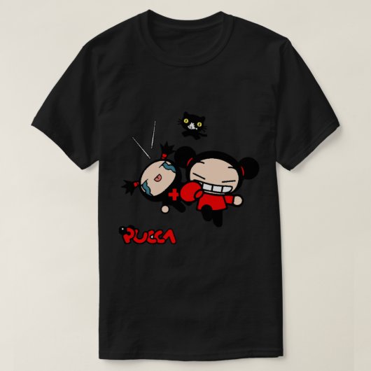 E:\AnhgocUpZZ\PuccaとGara おもしろい Love .png Tシャツ (デザイン正面)