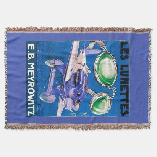 E.B. Meyrowitzの航空目鏡広告 スローブランケット (正面)