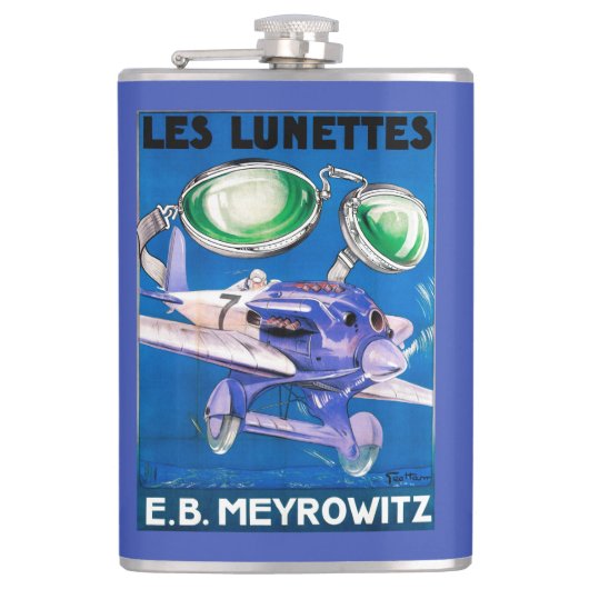 E.B. Meyrowitzの航空目鏡広告 フラスク (正面)