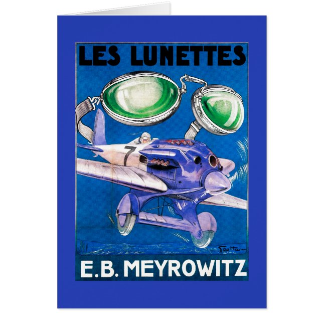 E.B. Meyrowitzゴーグル飛んでいる広告 (正面)