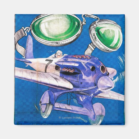 E.B. Meyrowitzゴーグル飛んでいる広告 マグネット (正面)