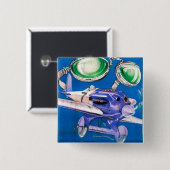 E.B. Meyrowitzゴーグル飛んでいる広告 缶バッジ (正面&裏面)