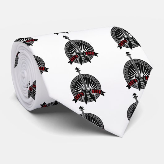 e-bass guitar let's rock ネクタイ (ロール)