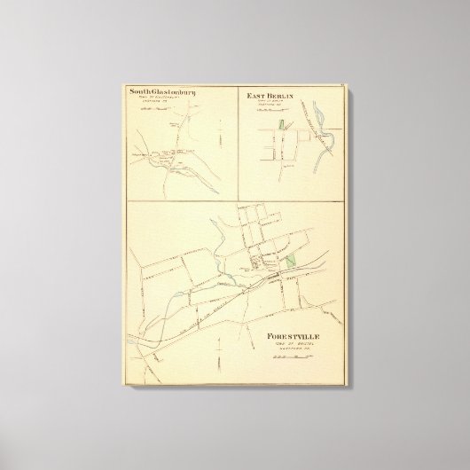 E Berlin, S Glastonbury，フォレストビル キャンバスプリント (正面)