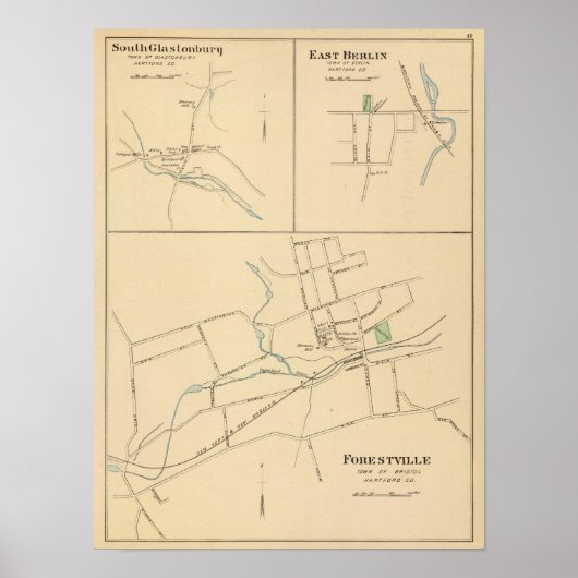 E Berlin, S Glastonbury，フォレストビル ポスター (正面)