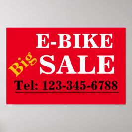 E-BIKE Big SALE SIGN for Showroom windows Poster ポスター