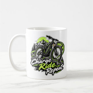 E-Bike – Charge Ride Repeat コーヒーマグカップ