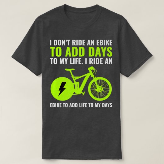 E-Bike Electric-Bike E-Cyclist Bic Tシャツ (デザイン正面)