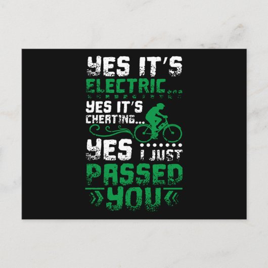 E-Bike Passed You ポストカード (正面)