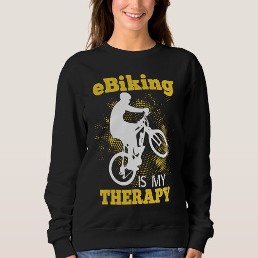 E Bike    Riding E Bikes E Biker E Biking スウェットシャツ (正面)