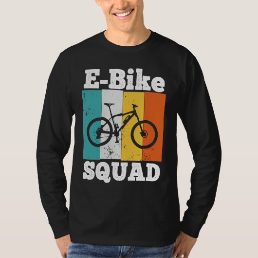 E Bike Squad  EBike Team E Biking Retro E Bike Tシャツ (正面)