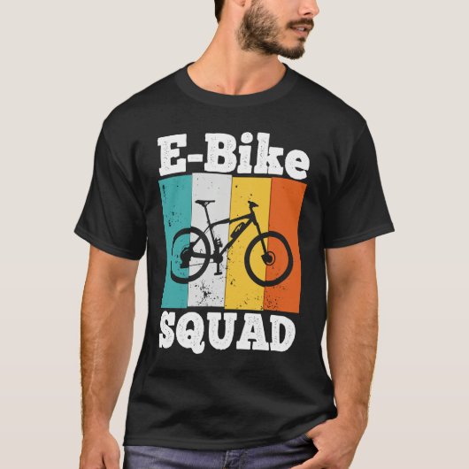 E Bike Squad  EBike Team E Biking Retro E Bike Tシャツ (正面)