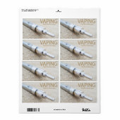 E-cigとベーピング ラベル (フルシート)