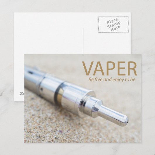 E-cigと蒸発 ポストカード (正面/裏面)